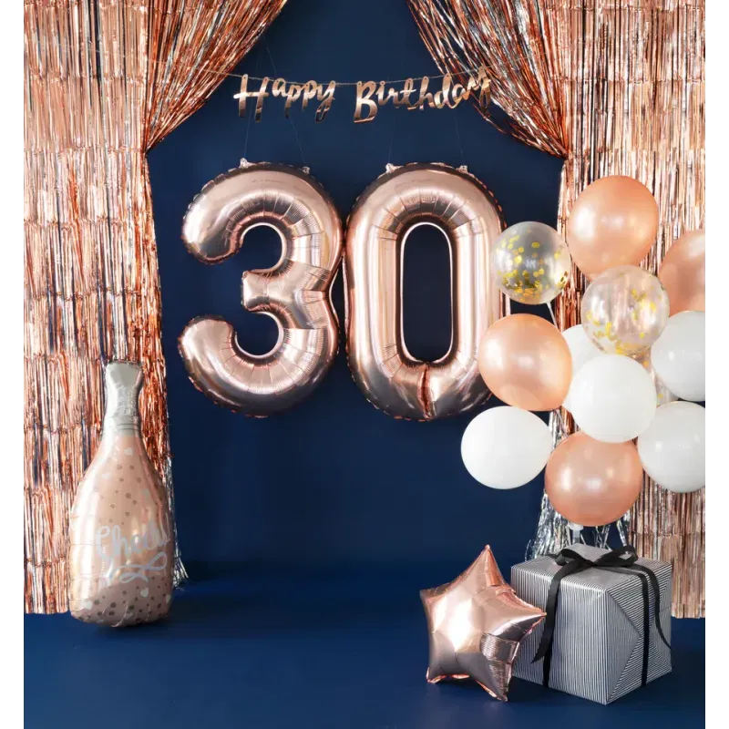 Balon Foliowy Rose Gold "3" 1m Balon Foliowy Rose Gold "3" 1m