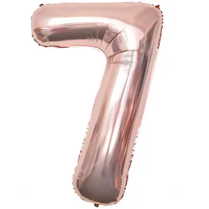 Balon Foliowy Rose Gold "7" 1m