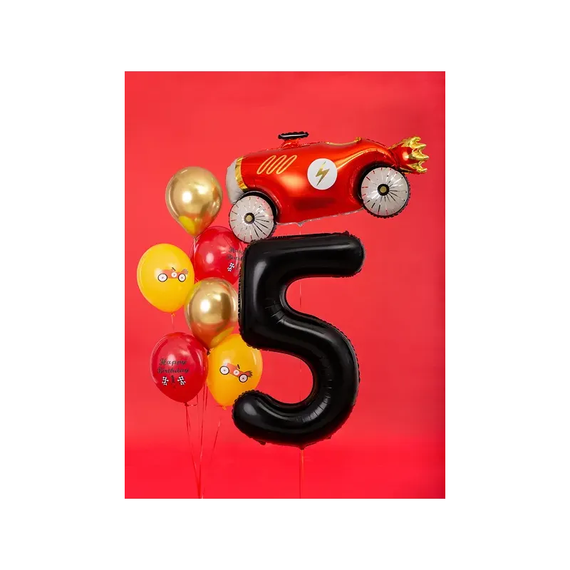 Balon Foliowy Czarny "5" 1m Balon Foliowy Czarny "5" 1m