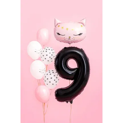 Balon Foliowy Czarny "9" 1m