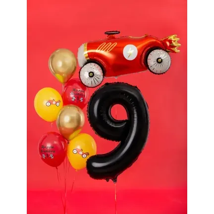 Balon Foliowy Czarny "9" 1m