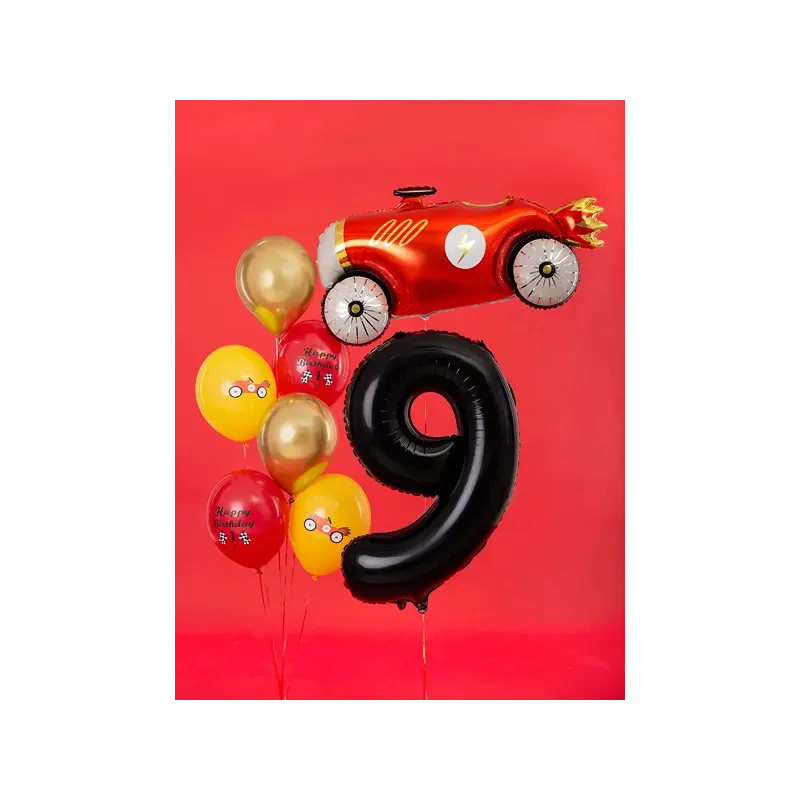 Balon Foliowy Czarny "9" 1m