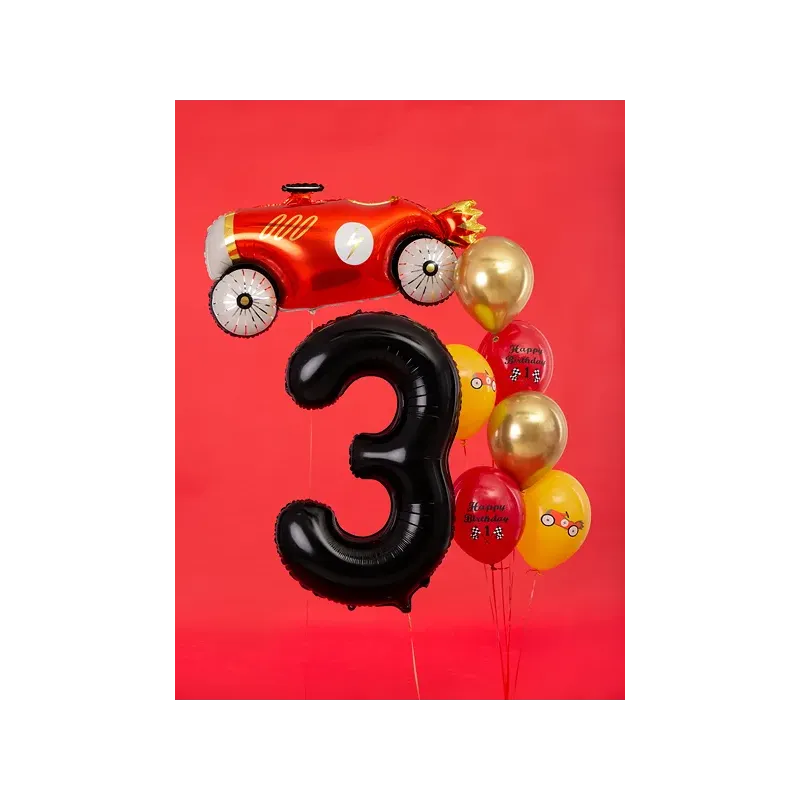 Balon Foliowy Czarny "3" 1m Balon Foliowy Czarny "3" 1m