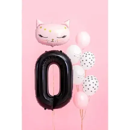 Balon Foliowy Czarny "0" 1m Balon Foliowy Czarny "0" 1m