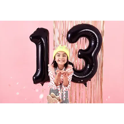 Balon Foliowy Czarny "1" 1m Balon Foliowy Czarny "1" 1m
