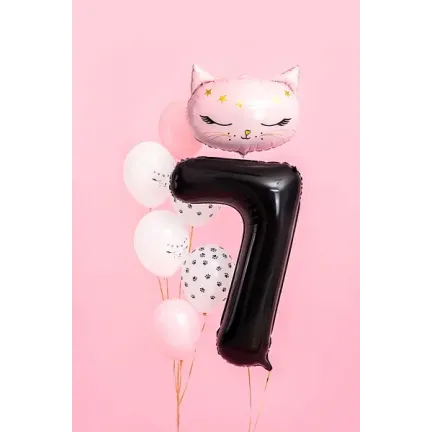 Balon Foliowy Czarny "7" 1m Balon Foliowy Czarny "7" 1m