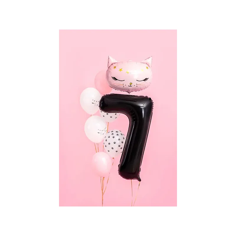 Balon Foliowy Czarny "7" 1m Balon Foliowy Czarny "7" 1m