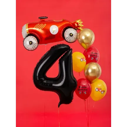 Balon Foliowy Czarny "4" 1m Balon Foliowy Czarny "4" 1m