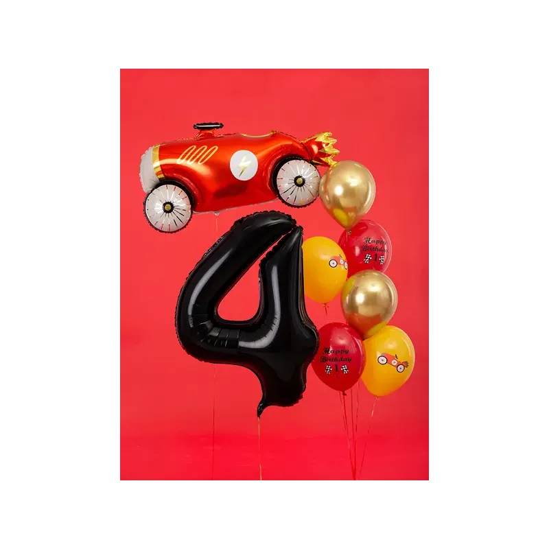 Balon Foliowy Czarny "4" 1m Balon Foliowy Czarny "4" 1m