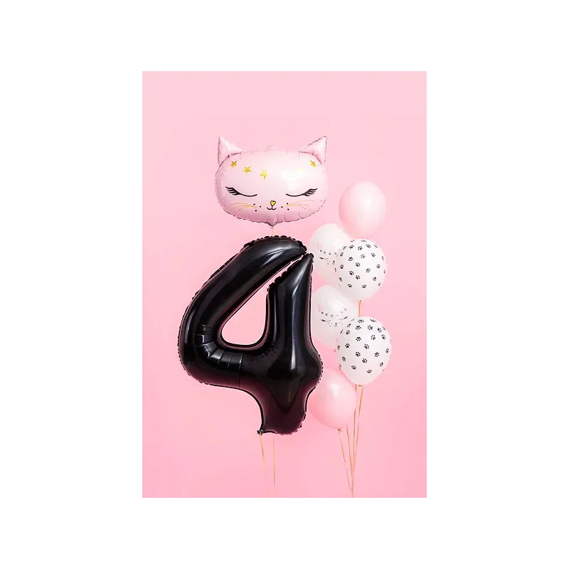 Balon Foliowy Czarny "4" 1m Balon Foliowy Czarny "4" 1m