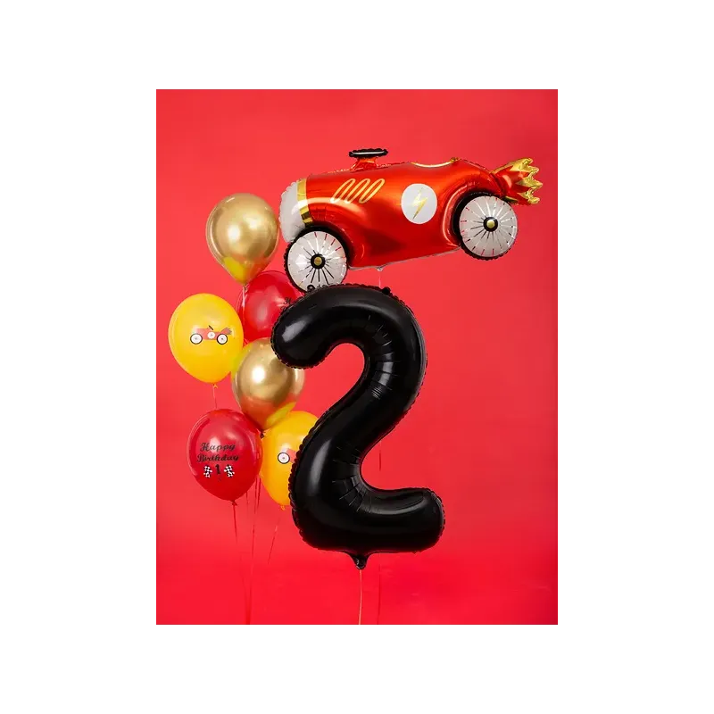 Balon Foliowy Czarny "2" 1m Balon Foliowy Czarny "2" 1m