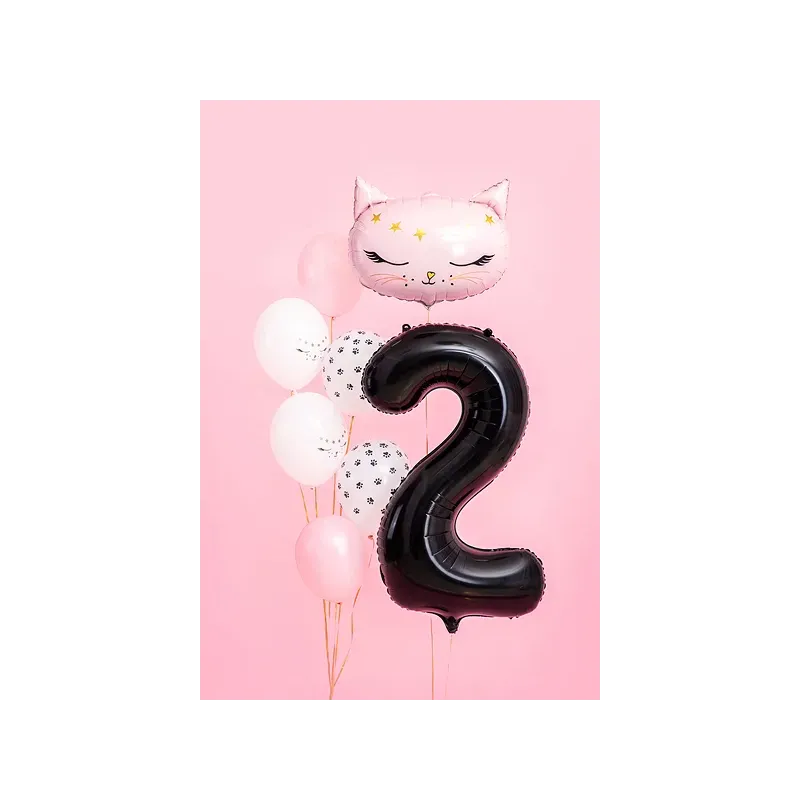 Balon Foliowy Czarny "2" 1m Balon Foliowy Czarny "2" 1m