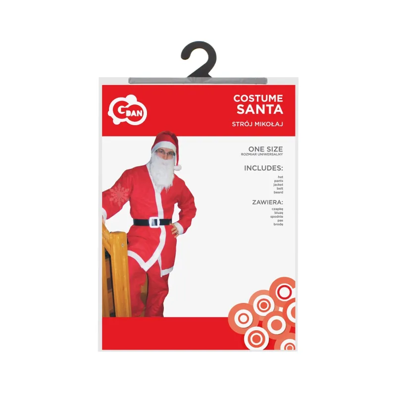 Strój Mikołaj, rozmiar uniwersalny Strój Mikołaj, rozmiar uniwersalny