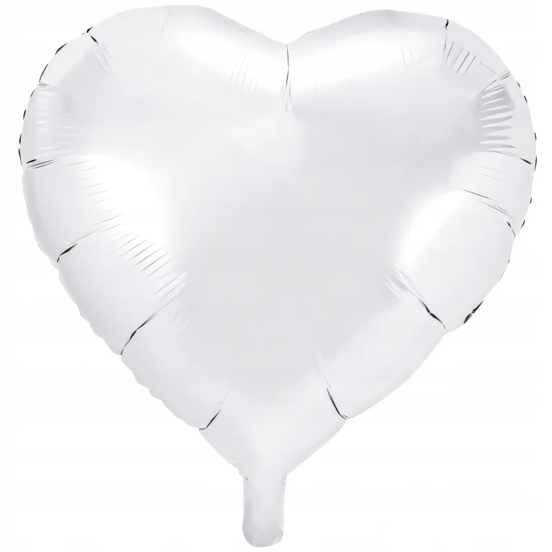 Balon foliowy serce biały 45cm