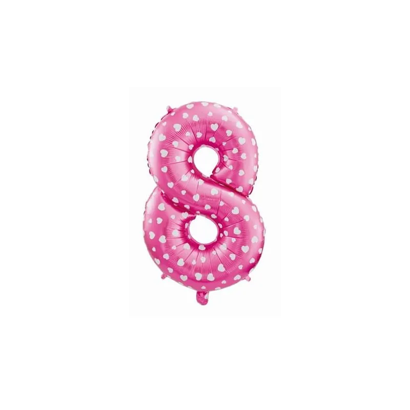 Balon różowy ,,8" 32"