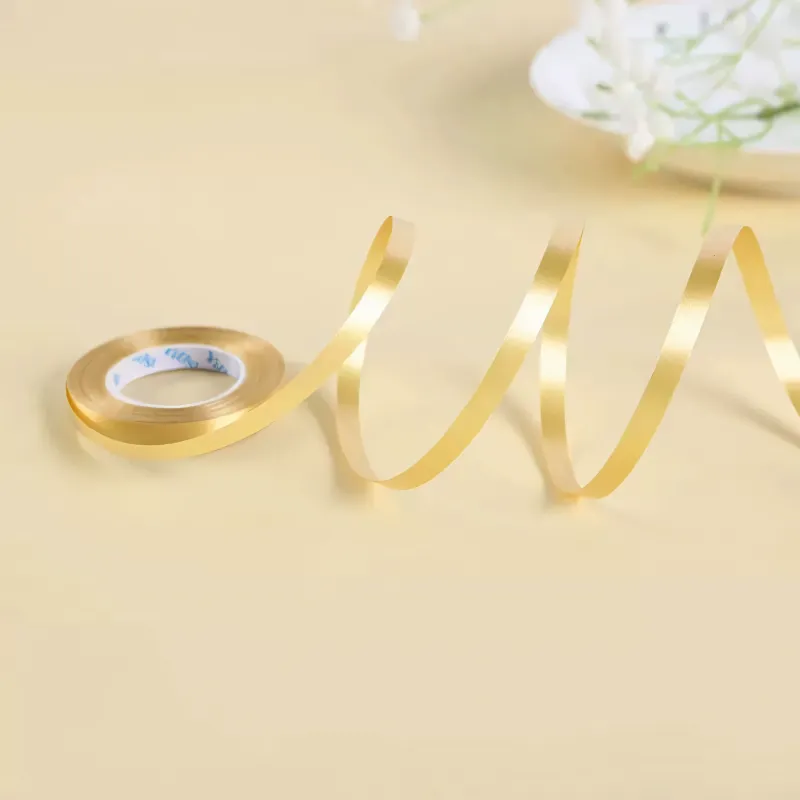 Wstążka do balonów złota matowa 5mm x 10m