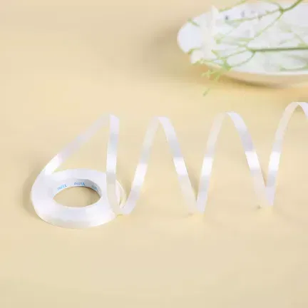 Wstążka do balonów biała matowa 5mm x 10m