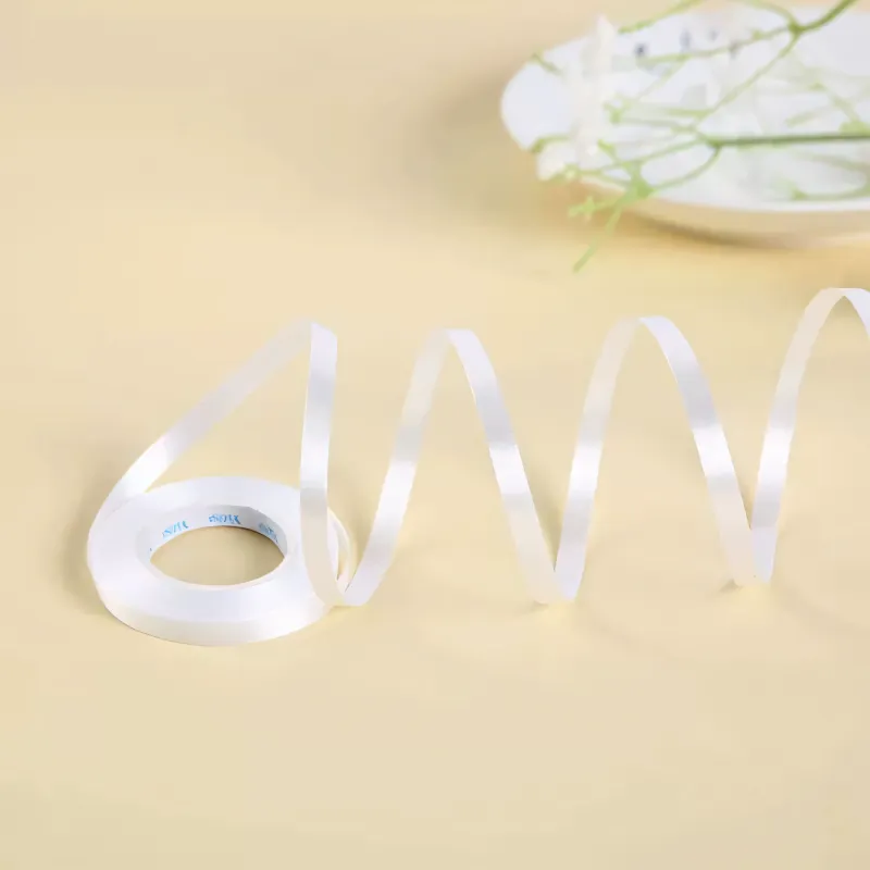 Wstążka do balonów biała matowa 5mm x 10m