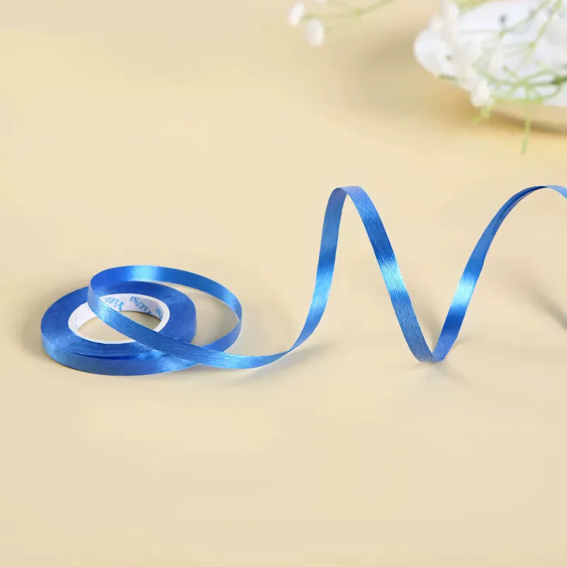 Wstążka do balonów niebieska matowa 5mm x 10m Wstążka do balonów niebieska matowa 5mm x 10m