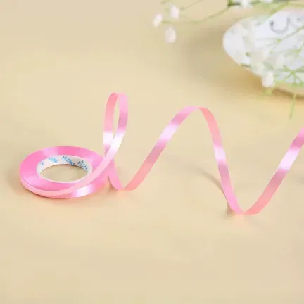 Wstążka do balonów różowa matowa 5mm x 10m Wstążka do balonów różowa matowa 5mm x 10m