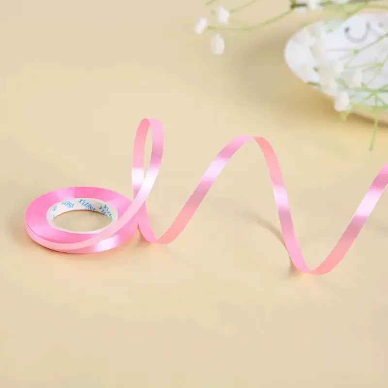 Wstążka do balonów różowa matowa 5mm x 10m Wstążka do balonów różowa matowa 5mm x 10m