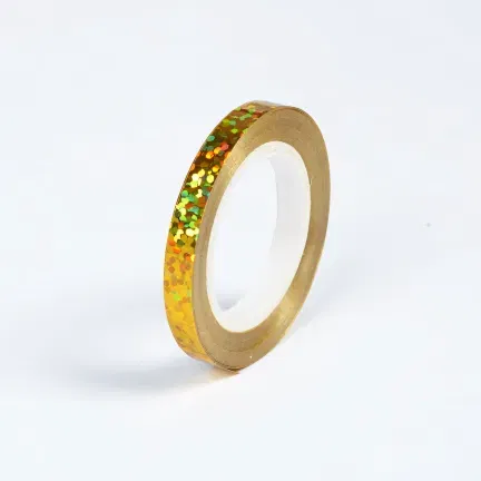 Wstążka do balonów złota holograficzna 5mm x 10m Wstążka do balonów złota holograficzna 5mm x 10m