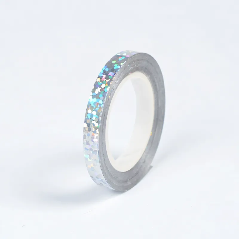 Wstążka do balonów srebrna holograficzna 5mm x 10m Wstążka do balonów srebrna holograficzna 5mm x 10m