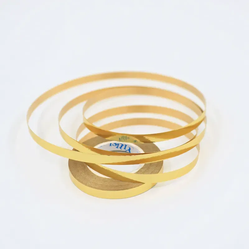 Wstążka do balonów złota metaliczna 5mm x 10m Wstążka do balonów złota metaliczna 5mm x 10m