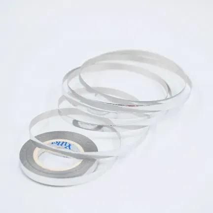 Wstążka do balonów srebrna metaliczna 5mm x 10m