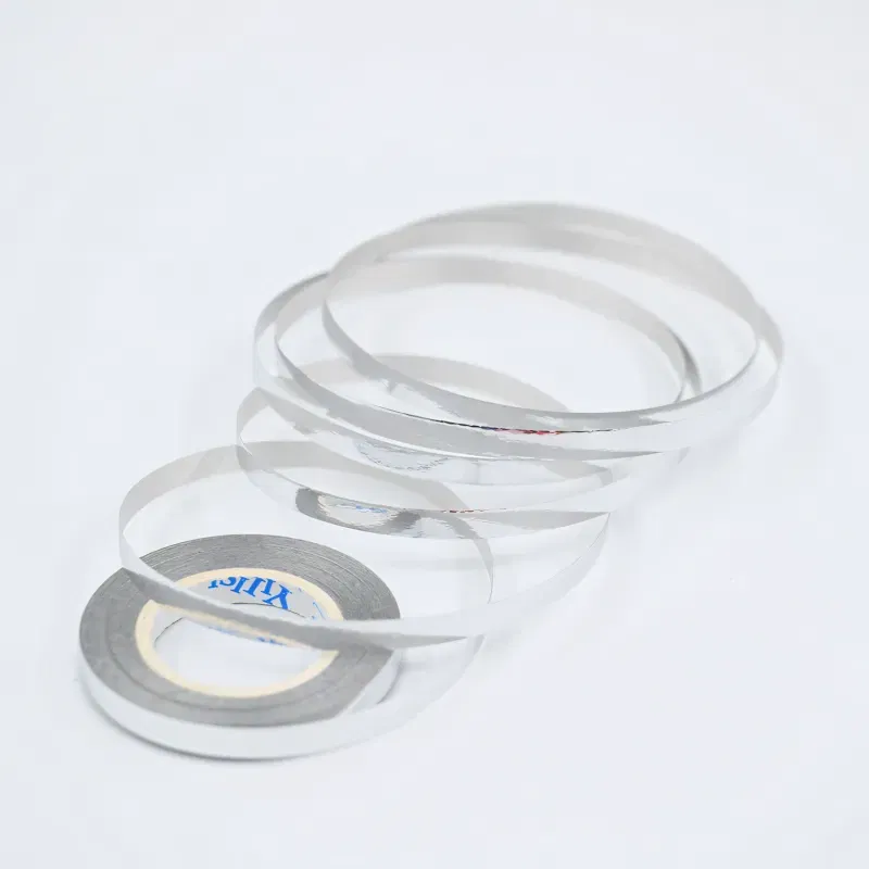 Wstążka do balonów srebrna metaliczna 5mm x 10m