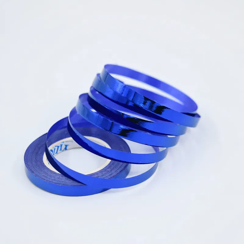 Wstążka do balonów niebieska metaliczna 5mm x 10m