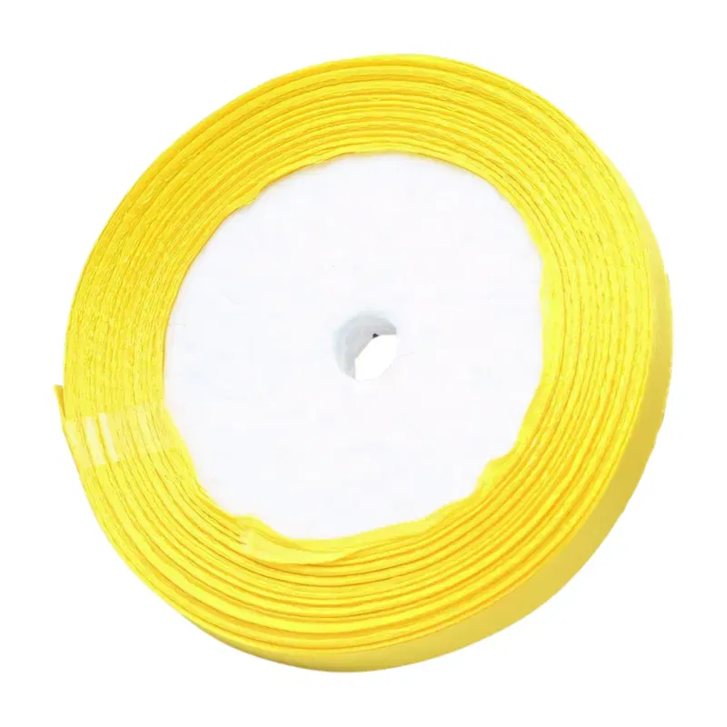 Tasiemka satynowa żółta 10mm x 22m