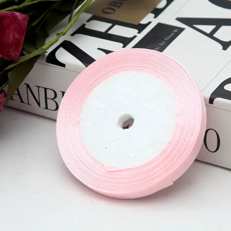 Tasiemka satynowa jasnoróżowa 10mm x 22m