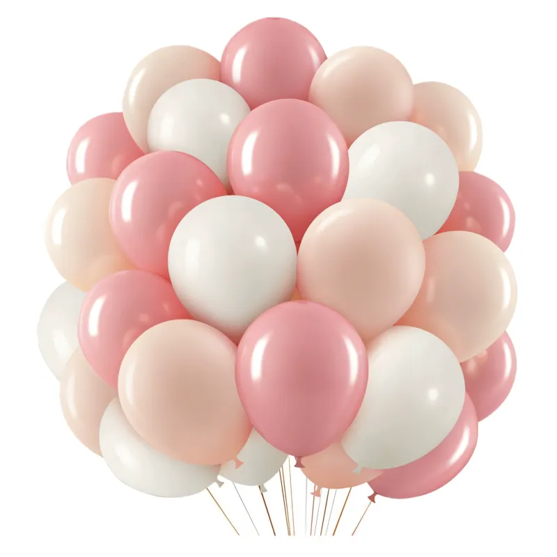 Balony różowe zestaw dekoracyjny 10cali 25cm 50szt.