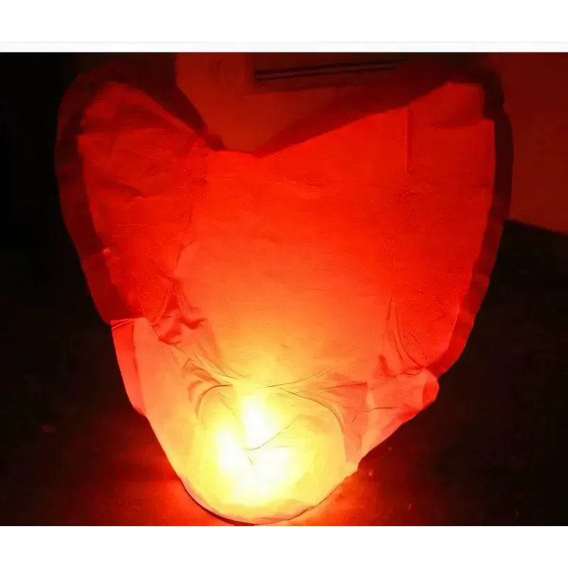 Lampion szczęścia latający chiński czerwone SERCE 88 cm Lampion szczęścia latający chiński czerwone SERCE 88 cm