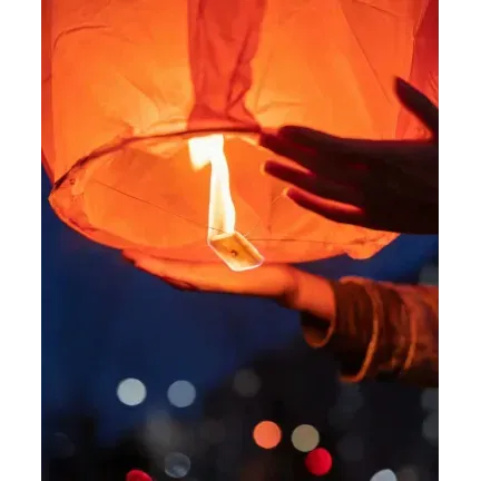 Lampion szczęścia latający chiński czerwone SERCE 88 cm Lampion szczęścia latający chiński czerwone SERCE 88 cm