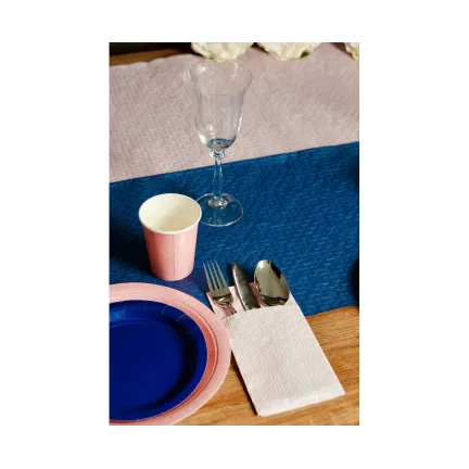 Kieszonki na sztućce białe Inspiration Modern 40cm x 40cm 16 szt.