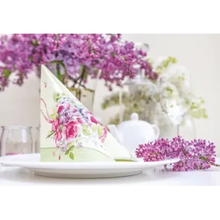 Serwetki papierowe kwiaty 33x33 cm 20 szt. Serwetki papierowe kwiaty 33x33 cm 20 szt.