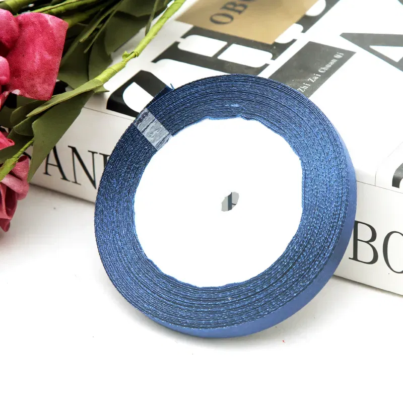 Tasiemka satynowa granatowa 10mm x 22m Tasiemka satynowa granatowa 10mm x 22m