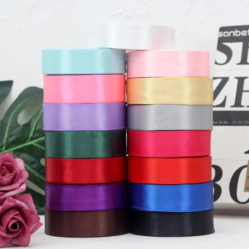 Tasiemka satynowa granatowa 25mm x 22m