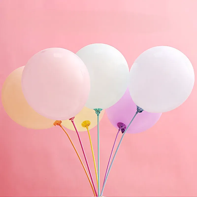 Patyczki do balonów z koszyczkami kolorowe pastelowe 40 cm 100 szt.