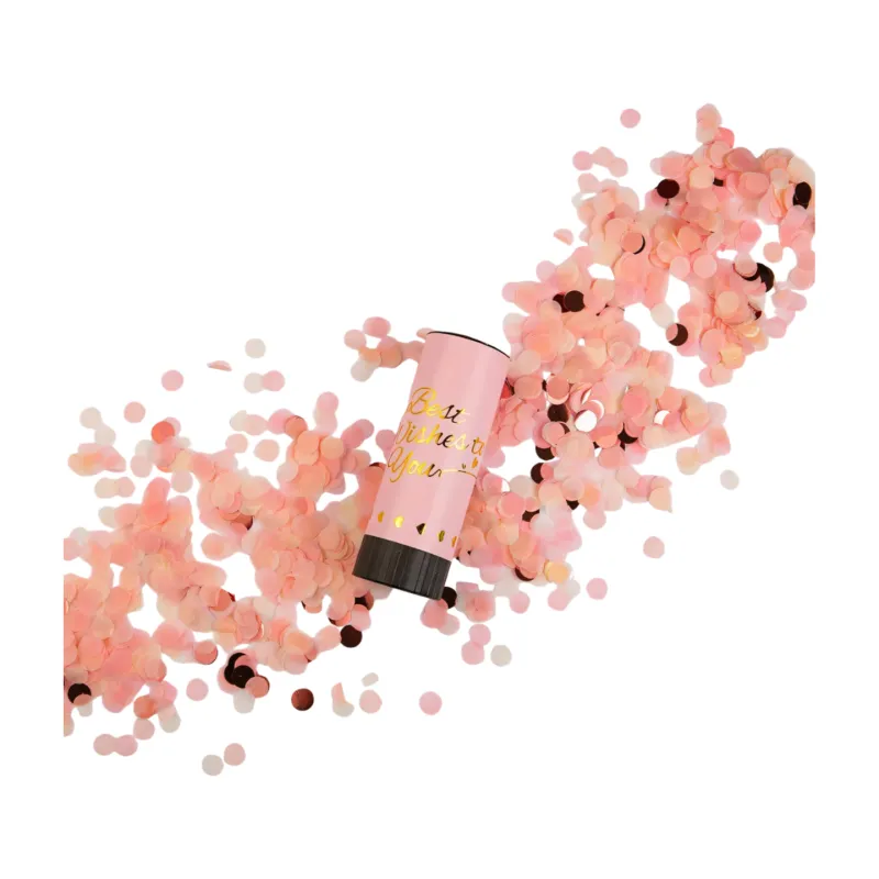 Tuba strzelająca konfetti różowo-złota rose gold 11 cm Tuba strzelająca konfetti różowo-złota rose gold 11 cm