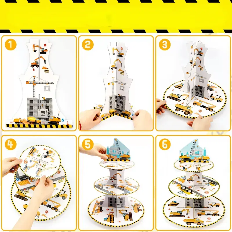 Patera papierowa na ciasto plac budowy