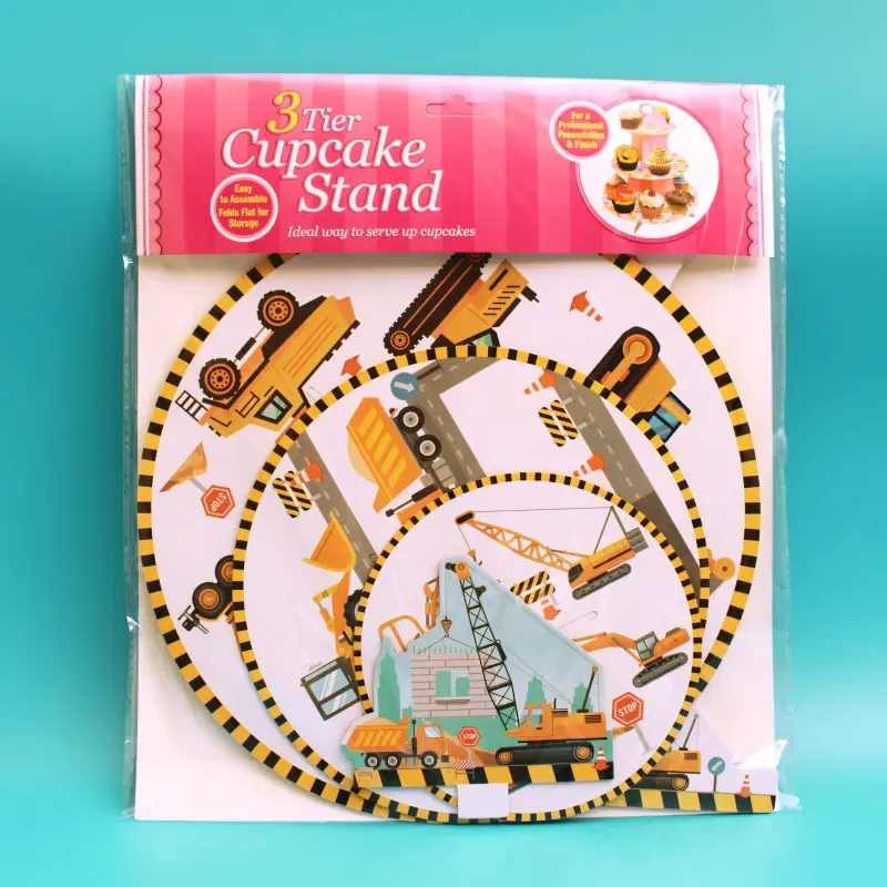 Patera papierowa na ciasto plac budowy