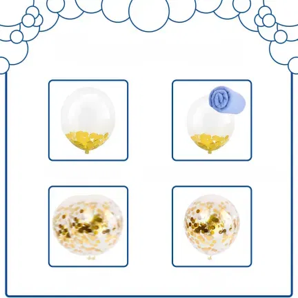 GIRLANDA BALONOWA biało-złota 122 elementy GIRLANDA BALONOWA biało-złota 122 elementy