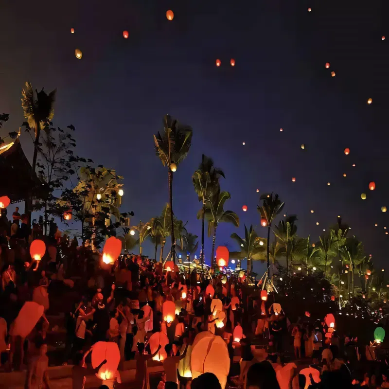 Lampion szczęścia latający chiński BIAŁY 82 cm