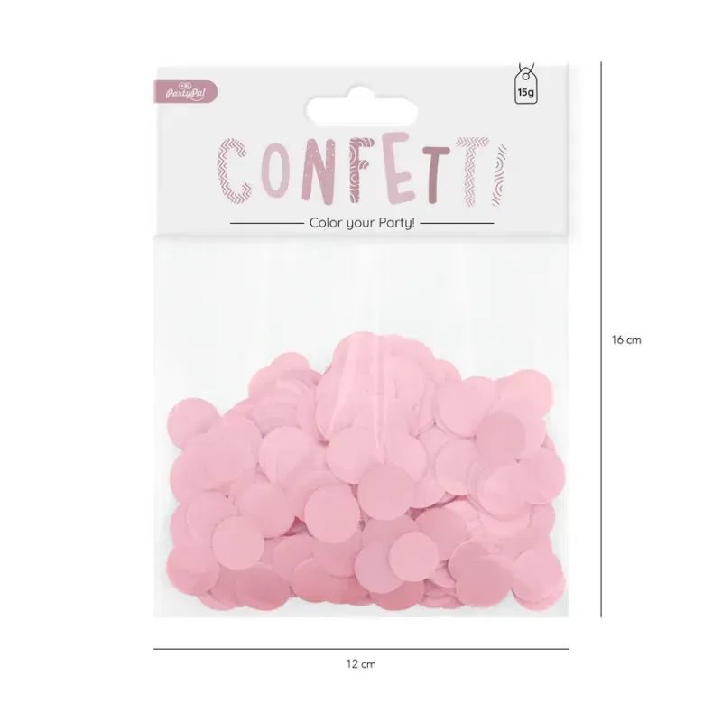 Konfetti papierowe 15 g - różowe