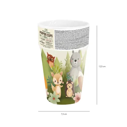 Kubek Leśni przyjaciele 220ml 6szt.