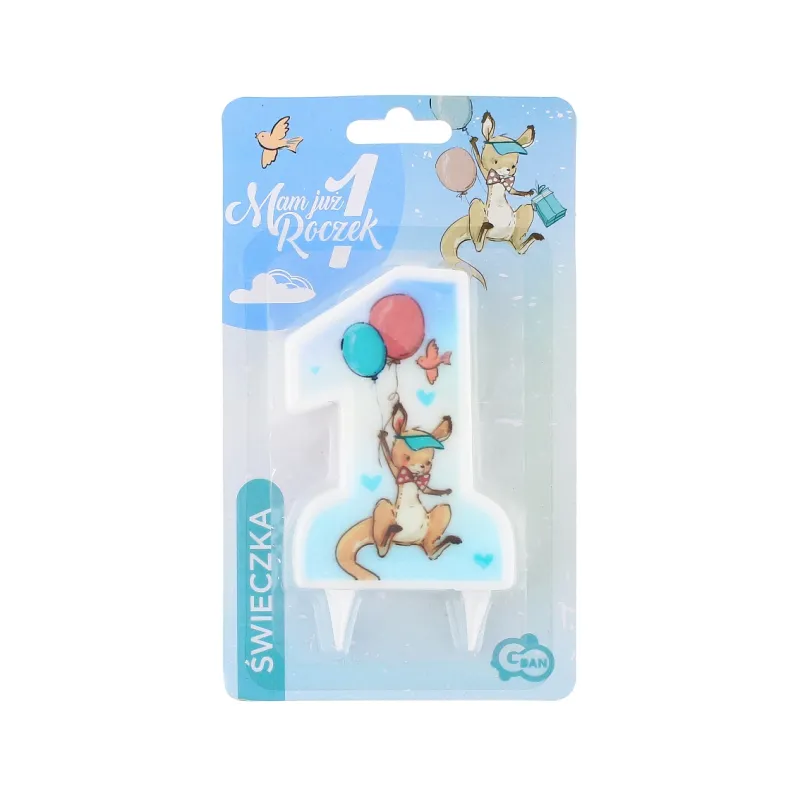 Świeczka 1 z kangurkiem Świeczka 1 z kangurkiem