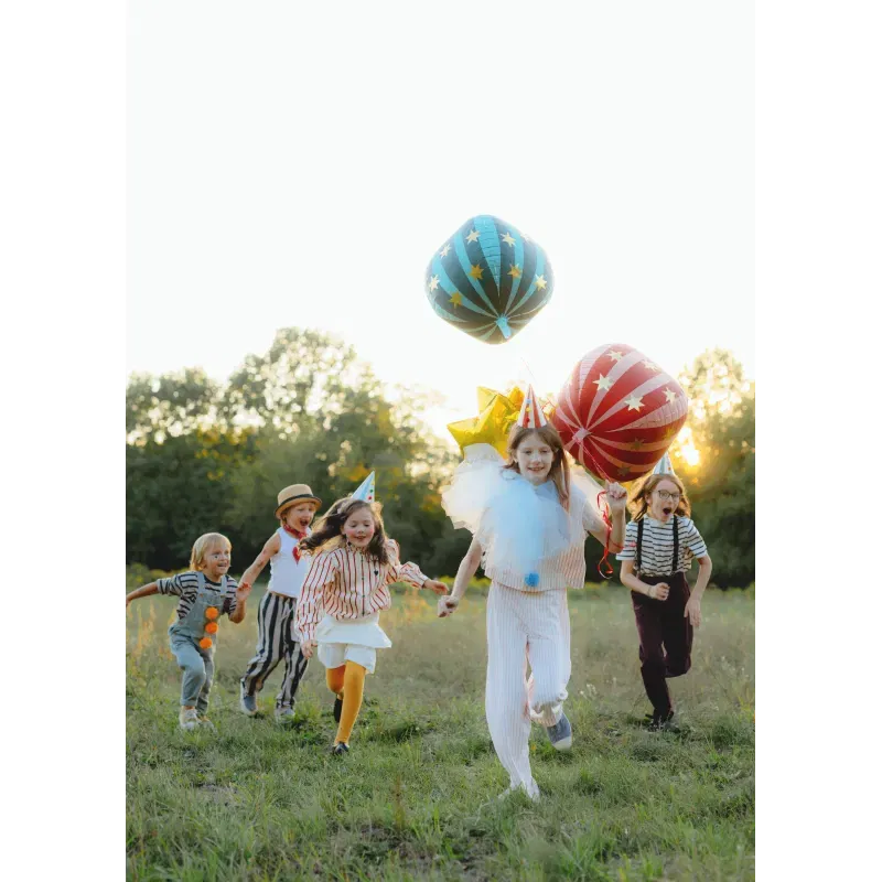 Balon foliowy czerwona Piłka w gwiazdki, 75 cm